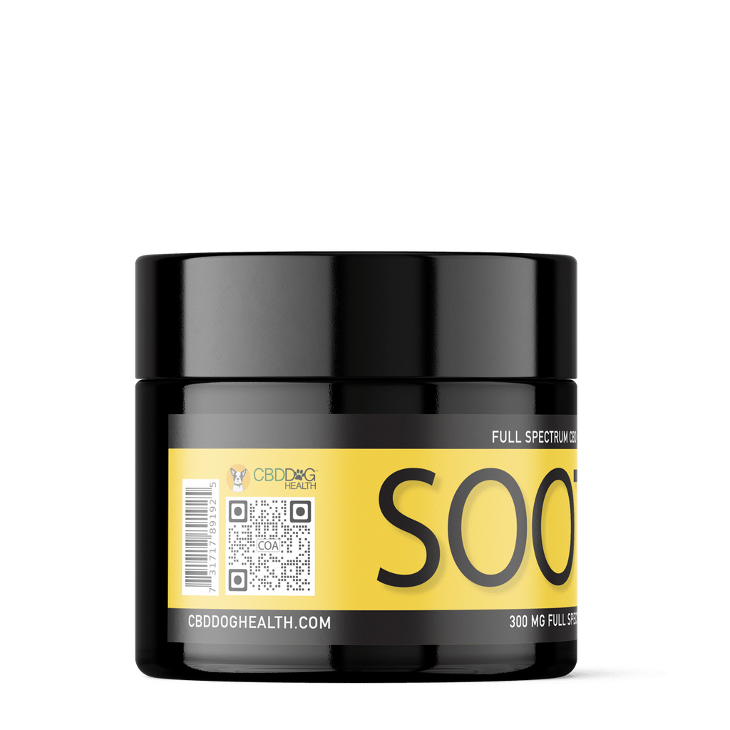 SOOTHE for Dogs Crafted with Full Spectrum Hemp Extract, manuka honey, ginger, and arnica, SOOTHE delivers focused relief for dogs with delicate or allergy-sensitive